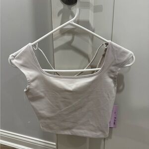 Women's Cream Crop Top